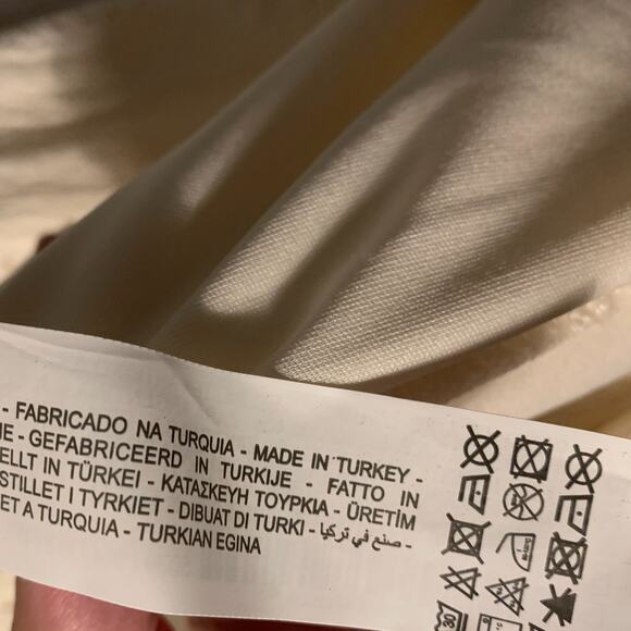 Zara Women's Feminine Eyelet Midi Dress Size M Ivory Romantic Puff Sleeves - Picture 6 of 7